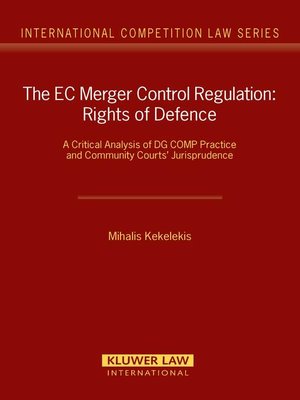cover image of The EC Merger Control Regulation